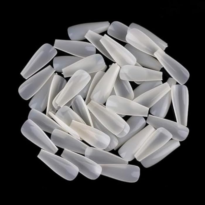 Ballerina Nails Long False Nails Coffin Fake Nails Full Cover Length 100 Pieces Artificial Fingernails Tip with Case for Nail Salons and DIY Nail Art, 10 Sizes (Natural) - Image 4